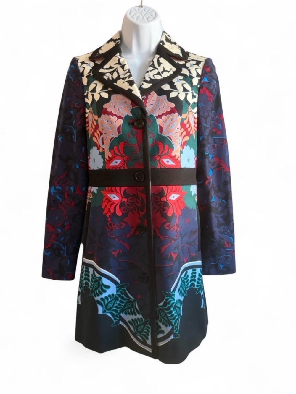 elevenses Multicolor Floral-Print Trench Coat